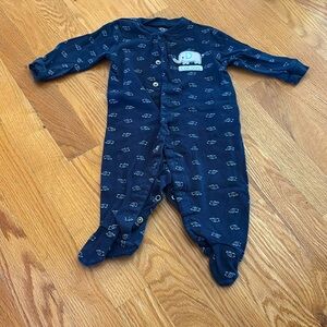 Navy Blue Elephant Sleep & Play (Size 6 months)